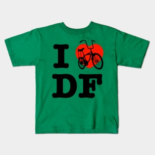 I Love Cycling DF 2 / Yo Amo andar en Bicicleta en el DF 2 / Chilango Pride / Orgullo Chilango Graphic Kids T-Shirt